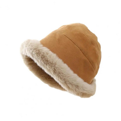 Mīksta ziemas kausa cepure Plīša salokāma, sabiezināta āra silta, vēja necaurlaidīga zvejnieka cepure sievietēm