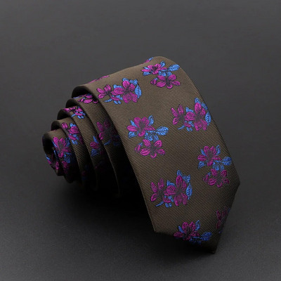Jauna vīriešu klasiska luksusa kaklasaite Rozā sarkana zila ziedu ziedu žakarda kaklasaite biznesam kāzu uzvalka kleita aksesuārs Gravatas dāvana