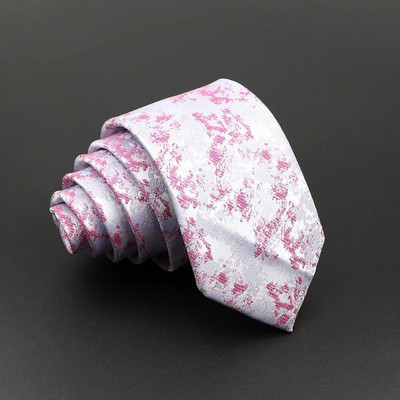 Jauna vīriešu klasiska luksusa kaklasaite Rozā sarkana zila ziedu ziedu žakarda kaklasaite biznesam kāzu uzvalka kleita aksesuārs Gravatas dāvana