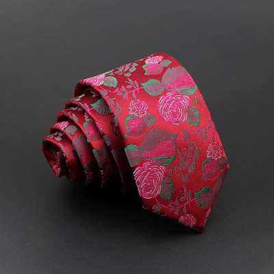 Jauna vīriešu klasiska luksusa kaklasaite Rozā sarkana zila ziedu ziedu žakarda kaklasaite biznesam kāzu uzvalka kleita aksesuārs Gravatas dāvana