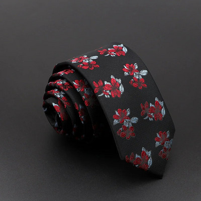 Jauna vīriešu klasiska luksusa kaklasaite Rozā sarkana zila ziedu ziedu žakarda kaklasaite biznesam kāzu uzvalka kleita aksesuārs Gravatas dāvana