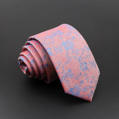 Jauna vīriešu klasiska luksusa kaklasaite Rozā sarkana zila ziedu ziedu žakarda kaklasaite biznesam kāzu uzvalka kleita aksesuārs Gravatas dāvana