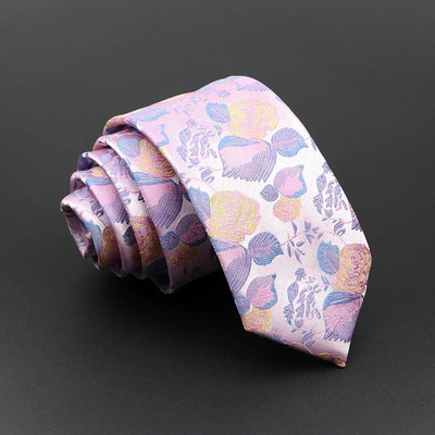 Jauna vīriešu klasiska luksusa kaklasaite Rozā sarkana zila ziedu ziedu žakarda kaklasaite biznesam kāzu uzvalka kleita aksesuārs Gravatas dāvana