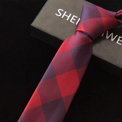 Visokokvalitetna nova 6CM crvena prugasta kravata Vjenčani darovi Floral Gravata Tanke kravate za muškarce Kravate Dot Man Accessories Poklon