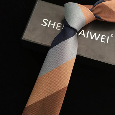 Visokokvalitetna nova 6CM crvena prugasta kravata Vjenčani darovi Floral Gravata Tanke kravate za muškarce Kravate Dot Man Accessories Poklon