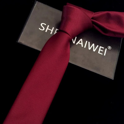 Visokokvalitetna nova 6CM crvena prugasta kravata Vjenčani darovi Floral Gravata Tanke kravate za muškarce Kravate Dot Man Accessories Poklon