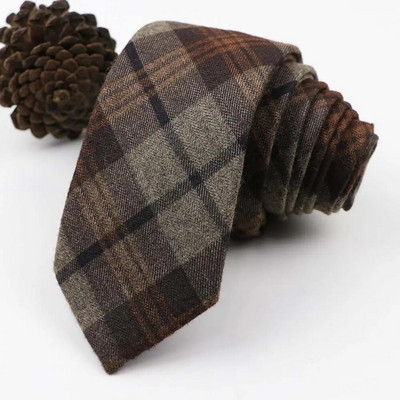 Vintage, mekana vunena pamučna kravata, karirana prugasta muška 6 cm uska kravata, tanka crveno plava odijelo za slobodno vrijeme, smoking, muški poklon, dodatak za košulju