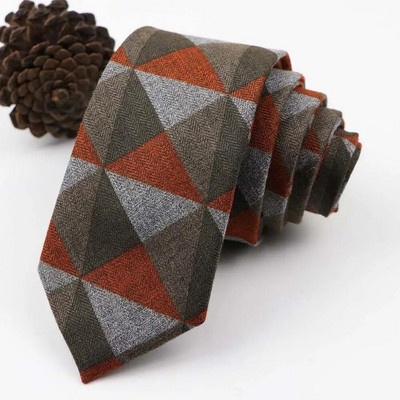 Vintage, mekana vunena pamučna kravata, karirana prugasta muška 6 cm uska kravata, tanka crveno plava odijelo za slobodno vrijeme, smoking, muški poklon, dodatak za košulju