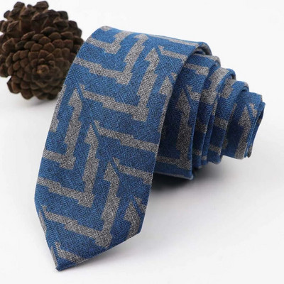 Vintage, mekana vunena pamučna kravata, karirana prugasta muška 6 cm uska kravata, tanka crveno plava odijelo za slobodno vrijeme, smoking, muški poklon, dodatak za košulju