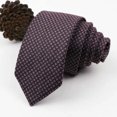 Vintage, mekana vunena pamučna kravata, karirana prugasta muška 6 cm uska kravata, tanka crveno plava odijelo za slobodno vrijeme, smoking, muški poklon, dodatak za košulju