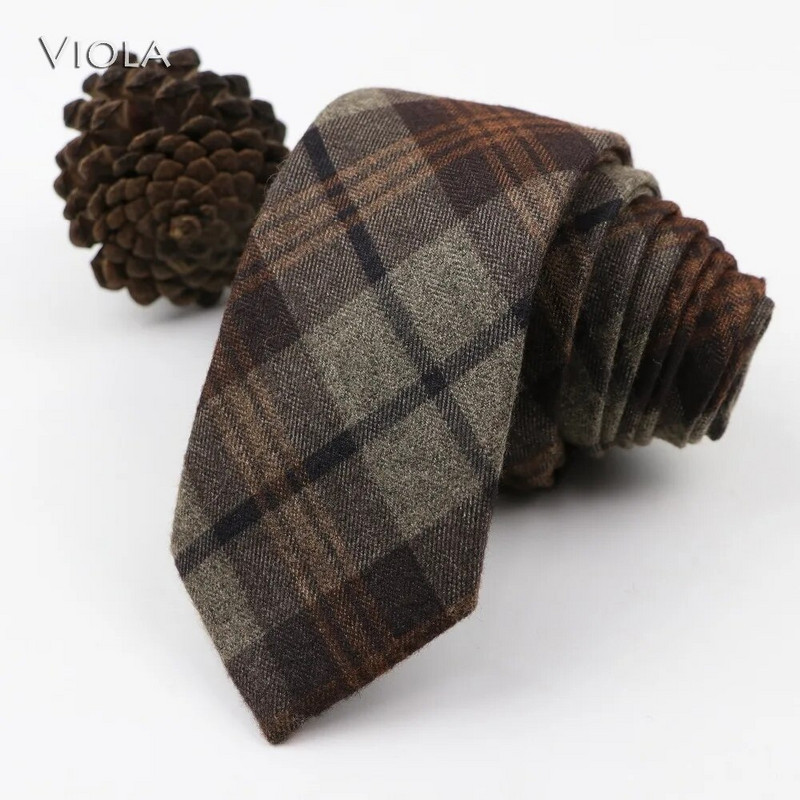 Vintage, mekana vunena pamučna kravata, karirana prugasta muška 6 cm uska kravata, tanka crveno plava odijelo za slobodno vrijeme, smoking, muški poklon, dodatak za košulju