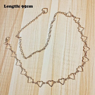 Sieviešu modes josta, gurni ar augstu vidukli Zelta sudraba šaura metāla ķēde kuplas bārkstis kristāla dimanta vidukļa ķēde