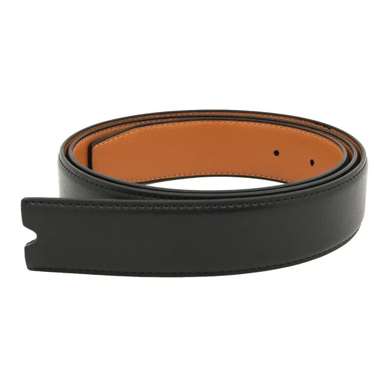 110-125 cm Luksusa vīriešu automātiskās sprādzes jostas, masīva dabīgās ādas jostasvieta bez sprādzes Cowskin jostas melna vīriešu džinsu jostasvieta