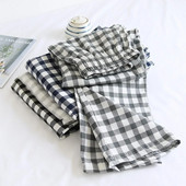 Muške pamučne karirane pidžame hlače Tanke labave velike veličine Kućne hlače za slobodno vrijeme Proljetne i jesenske donji dijelovi za spavanje Muška ležerna odjeća za spavanje