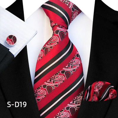 Svilene kravate s cvjetnim točkama za muškarce Luksuzne 8 cm široke cvjetne kravate s džepnim četvrtastim gumbima za manžete Modni set za muške zabave i vjenčani dar