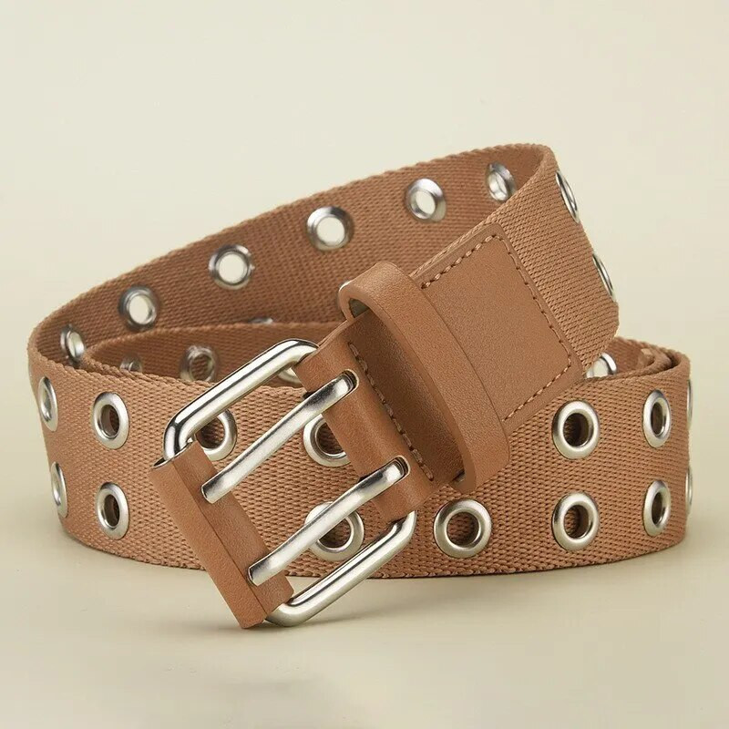 Vīriešu jostas audekla josta, divrindu sprādzes josta Modes ikdienas sieviešu josta āra sporta josta ar kravas bikses džinsu josta