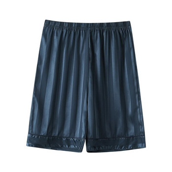 Летни копринени сатенени къси домашни панталони Мъжки долнища за сън Модни пижами с принт Къси панталони за мъже Свободни панталони с ластик на талията