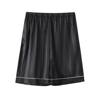 Vasaras zīda satīna īsas mājas bikses vīriešiem guļam apakšā Fashion Print pidžamas Īsas bikses vīriešiem elastīgas jostasvietas brīvas bikses