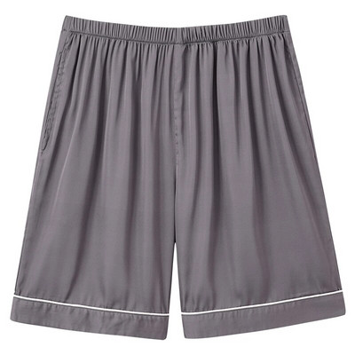 Vasaras zīda satīna īsas mājas bikses vīriešiem guļam apakšā Fashion Print pidžamas Īsas bikses vīriešiem elastīgas jostasvietas brīvas bikses