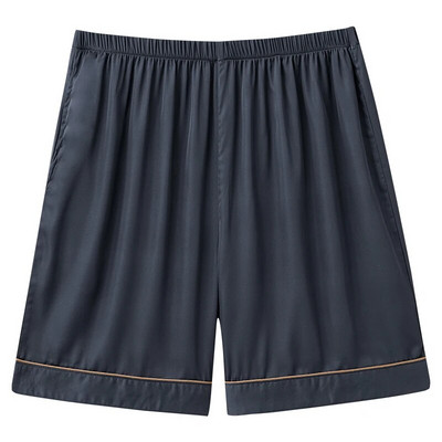 Vasaras zīda satīna īsas mājas bikses vīriešiem guļam apakšā Fashion Print pidžamas Īsas bikses vīriešiem elastīgas jostasvietas brīvas bikses