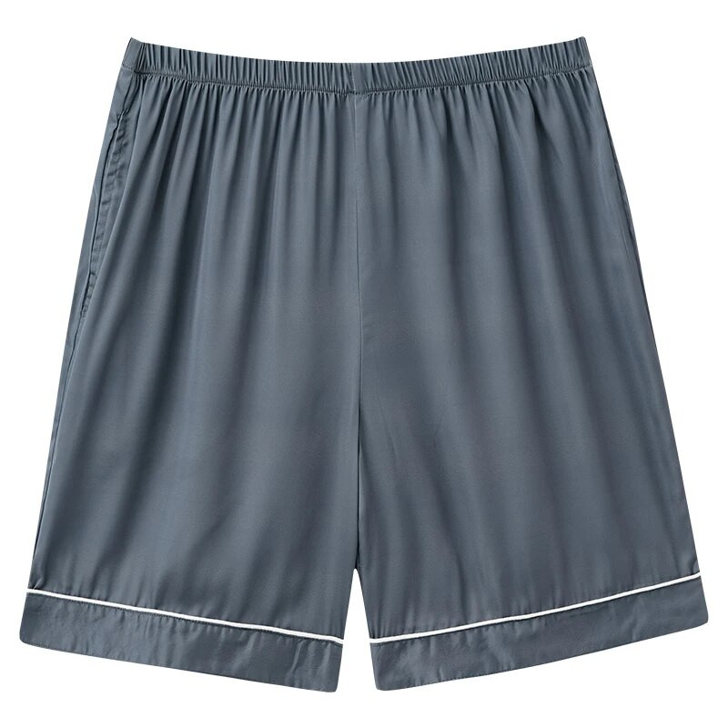 Vasaras zīda satīna īsas mājas bikses vīriešiem guļam apakšā Fashion Print pidžamas Īsas bikses vīriešiem elastīgas jostasvietas brīvas bikses