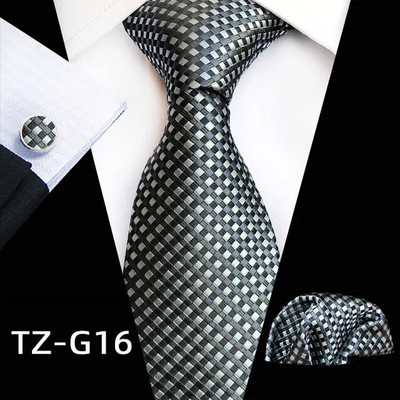 Biznesa kaklasaites vīriešiem Zīda kaklasaites komplekts Dots kaklasaišu komplekts klasisks rūtains aproču pogas Kabatlakats svinīgām kāzām Augstas kvalitātes Gravata