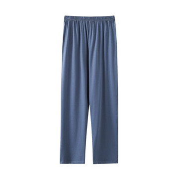 Пролетни и летни мъжки модални ежедневни едноцветни панталони 4XL пижами Дълги панталони Панталони Мъжки пижами Удобни семейни панталони