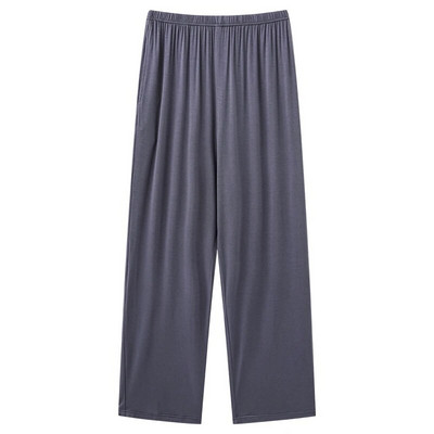 Pavasaris ir vasara Vyriškos Modalos laisvalaikio vienspalvės kelnės 4XL pižamos ilgos kelnės kelnės Vyriškos pižamos Patogios šeimyninės kelnės