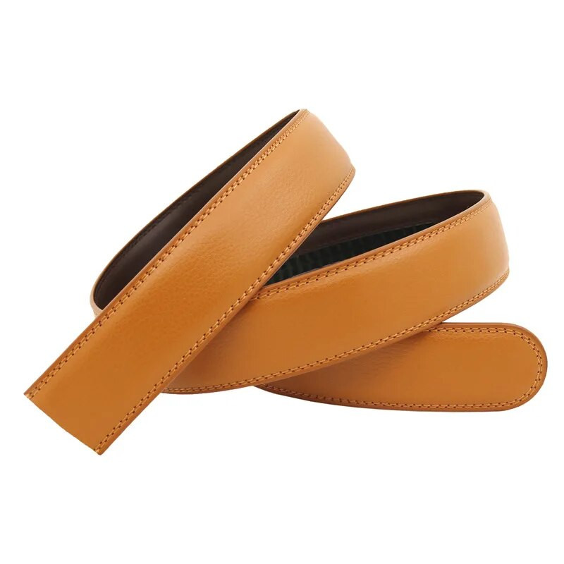 3,5 cm širok remen, glatka kopča, automatska kopča, dvoslojna kravlja koža bez kopče, muške hlače, kožni remen, popravak dodataka