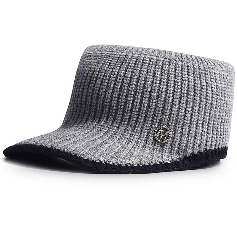 1 kom zimske pletene vunene kape sa šilterima za žene, djevojke, modne bejzbolske kape za vanjsku upotrebu, zaštitu od topline i hladnoće, 5 boja