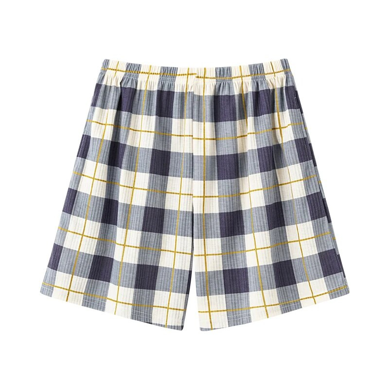 Mekane pamučne muške kratke hlače s kariranim printom Hlače za spavanje Mladi dječački donji dio pidžame Odjeća za spavanje Pidžama za muškarce Hombre 4XL