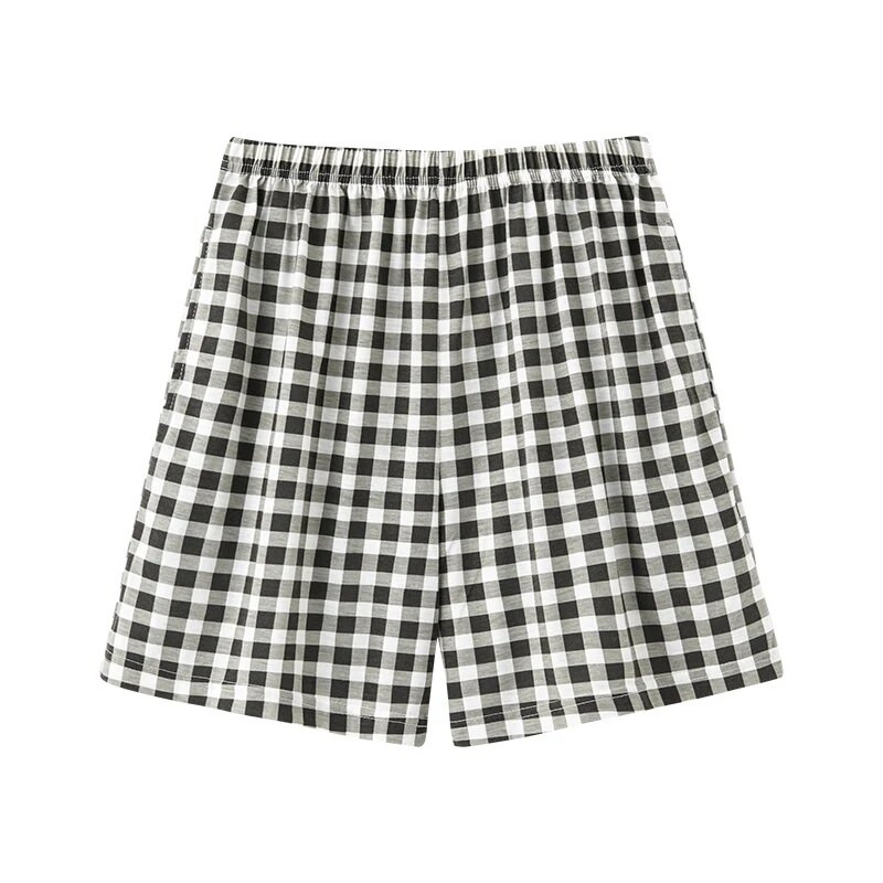 Mekane pamučne muške kratke hlače s kariranim printom Hlače za spavanje Mladi dječački donji dio pidžame Odjeća za spavanje Pidžama za muškarce Hombre 4XL