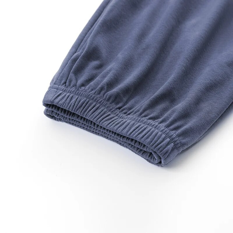 Vienkrāsainas vīriešu kokvilnas īsas bikses L-4XL miega bikses Vīriešu pidžamas bikses apakšā guļamveļa pidžama vīriešiem brīvi pidžama hombre