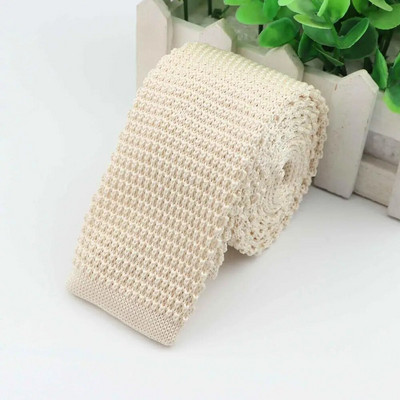 Laine kootud lips, koo vaba aja kolmnurk, ühevärvilised lipsud, tavalised terava nurgaga kaelasidemed meeste klassikaline kootud disainer kraat