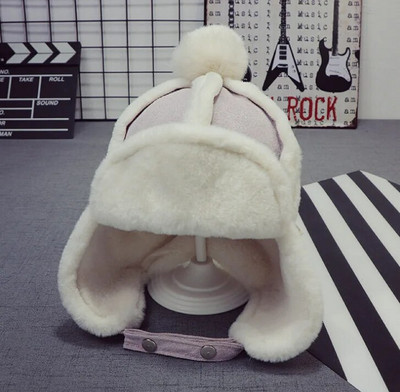 Jauna rindkopa Rudens un ziemas bērnu cepure ausu aizsardzībai plūdmaiņas plīša cepures korejiešu versija, 6 mēneši–2 gadi