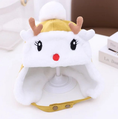 Jauna rindkopa Rudens un ziemas bērnu cepure ausu aizsardzībai plūdmaiņas plīša cepures korejiešu versija, 6 mēneši–2 gadi