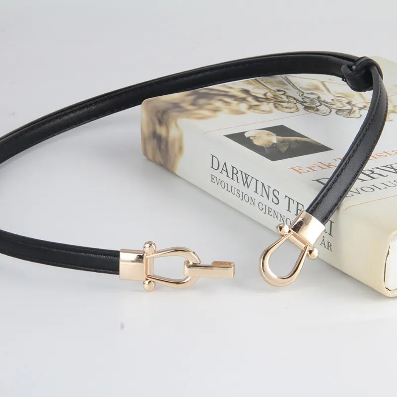 Ženski podesivi tanki pojasevi za žene, modni uski kaput, haljina, remen oko struka, metalna kuka, kopča, pojas