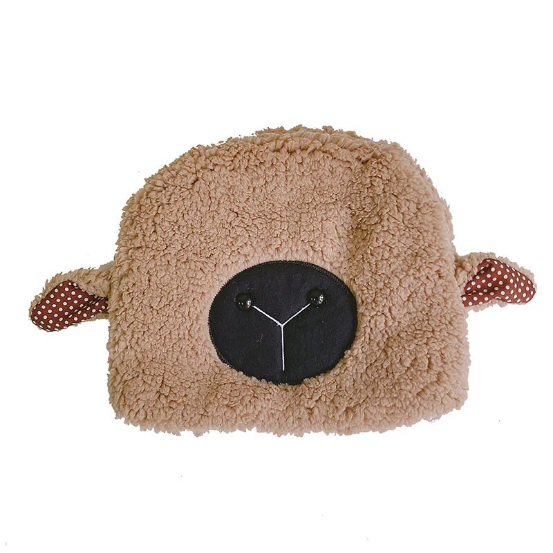 Rudens un ziemas ērta kokvilnas vilnas jēra pulovers sieviešu ziemas ausu aizsardzība plīša, jauna korejiešu cepure