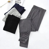 Pantaloni lungi pentru bărbați, de primăvară și toamnă, subțiri, modal, de toamnă, îmbrăcăminte pentru acasă, super-elastici, slim fit, care nu se decolorează, pantaloni de pijama de dimensiuni mari pentru bărbați