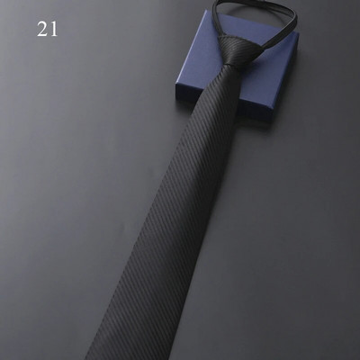 Slinks Vīriešu kaklasaite ar rāvējslēdzēju Biznesa formāla kleita, valkājama svītra vienkrāsaina kaklasaite ar rāvējslēdzēju vairumtirdzniecības dāvanas vīriešiem, tieva, šaura kaklasaite