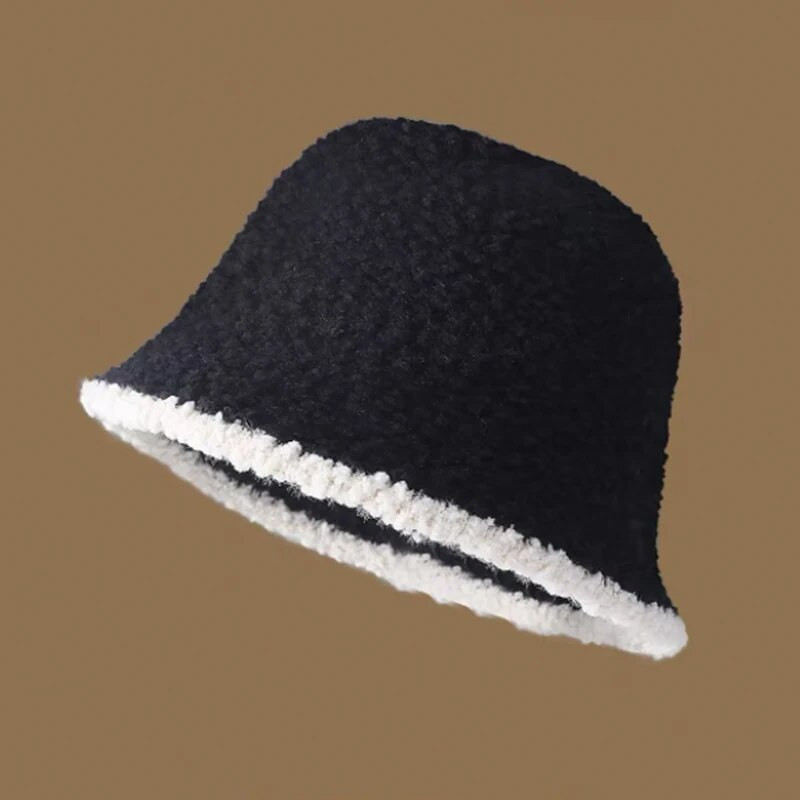 Ziemas kausa cepure elpojoša Colorblock sieviešu hip-hop cepure Vīriešu vilnas salokāma Boba zvejnieka cepure āra ceļojumiem Gorros Panama