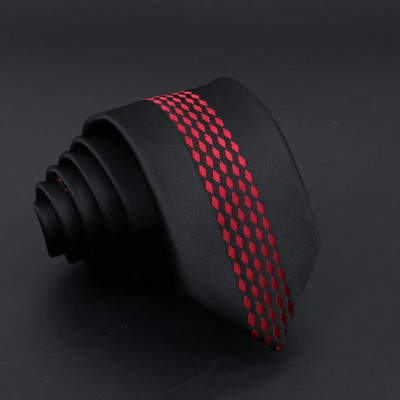 Modna Jacquard Crvena Siva Kravata 6 cm Cvjetni Karirani Patchwork Poliester Muška Skinny Party Poslovna Kravata Odijelo Košulja Dodatak Poklon