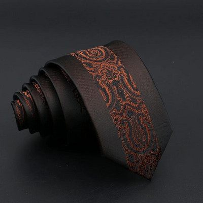 Modna Jacquard Crvena Siva Kravata 6 cm Cvjetni Karirani Patchwork Poliester Muška Skinny Party Poslovna Kravata Odijelo Košulja Dodatak Poklon