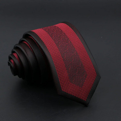 Modna Jacquard Crvena Siva Kravata 6 cm Cvjetni Karirani Patchwork Poliester Muška Skinny Party Poslovna Kravata Odijelo Košulja Dodatak Poklon