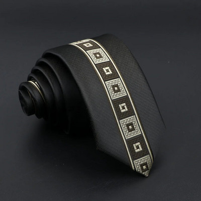 Modna Jacquard Crvena Siva Kravata 6 cm Cvjetni Karirani Patchwork Poliester Muška Skinny Party Poslovna Kravata Odijelo Košulja Dodatak Poklon
