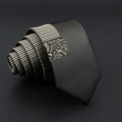 Modna Jacquard Crvena Siva Kravata 6 cm Cvjetni Karirani Patchwork Poliester Muška Skinny Party Poslovna Kravata Odijelo Košulja Dodatak Poklon