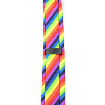 Ανδρική λεπτή γραβάτα ριγέ καρό ουράνιο τόξο γραβάτα 145 εκ. μήκος 5 εκ. πλάτος πάρτι Pub Fashion Skinny γραβάτες για αξεσουάρ πουκάμισου κοστουμιού