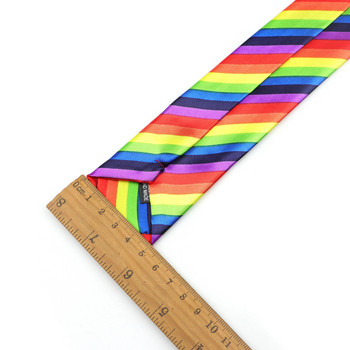 Ανδρική λεπτή γραβάτα ριγέ καρό ουράνιο τόξο γραβάτα 145 εκ. μήκος 5 εκ. πλάτος πάρτι Pub Fashion Skinny γραβάτες για αξεσουάρ πουκάμισου κοστουμιού