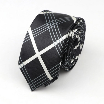 Cravată subțire bărbați în carouri în dungi Curcubeu 145 cm lungime 5 cm lățime petrecere pub modă cravate slabe pentru costum accesorii cămașă