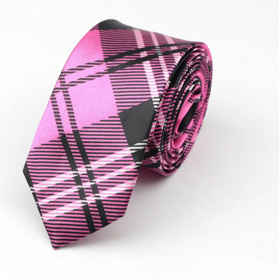 Cravată subțire bărbați în carouri în dungi Curcubeu 145 cm lungime 5 cm lățime petrecere pub modă cravate slabe pentru costum accesorii cămașă